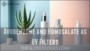avobenzone and homosalate as uv filters