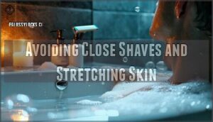 avoiding close shaves and stretching skin