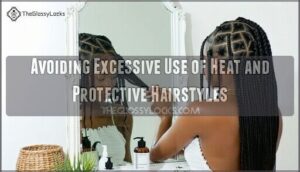 avoiding excessive use of heat and protective hairstyles