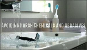 avoiding harsh chemicals and abrasives