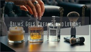 balms, gels, creams, and lotions