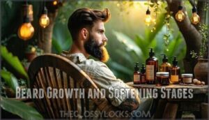 beard growth and softening stages