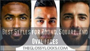 best styles for round, square, and oval faces