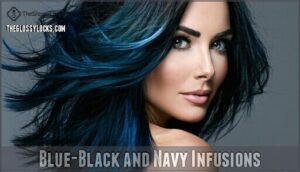 blue-black and navy infusions