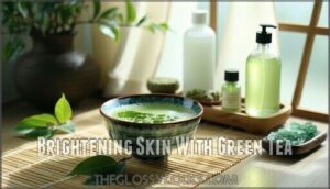 brightening skin with green tea