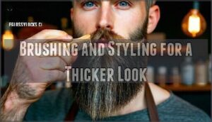 brushing and styling for a thicker look