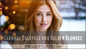 caramel balayage and golden blondes