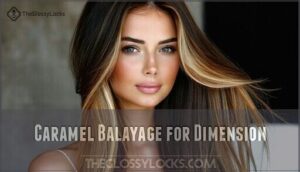 caramel balayage for dimension