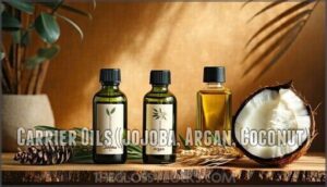 carrier oils (jojoba, argan, coconut)