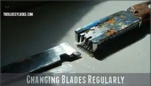 changing blades regularly