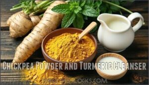 chickpea powder and turmeric cleanser