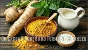 chickpea powder and turmeric cleanser