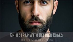 chin strap with defined edges
