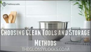 choosing clean tools and storage methods