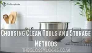 choosing clean tools and storage methods