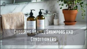 choosing gentle shampoos and conditioners