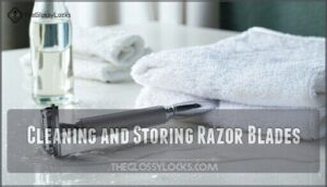 cleaning and storing razor blades