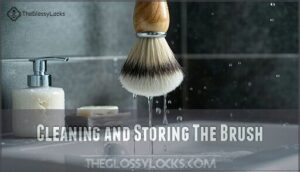 cleaning and storing the brush