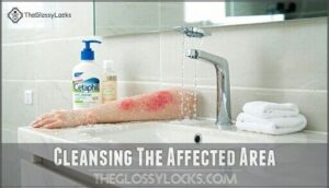 cleansing the affected area