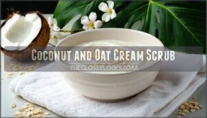 coconut and oat cream scrub