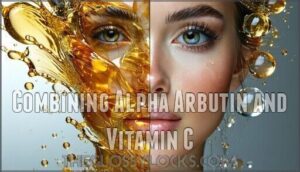 combining alpha arbutin and vitamin c