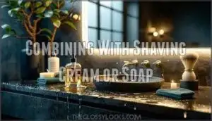 combining with shaving cream or soap