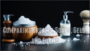 comparing creams, soaps, gels, and foams