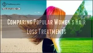 comparing popular women’s hair loss treatments