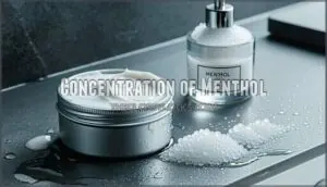 concentration of menthol concentration of menthol