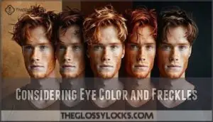 considering eye color and freckles