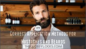 correct application methods for mustaches and beards