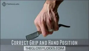 correct grip and hand position correct grip and hand position
