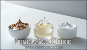 creams vs. gels vs. lotions