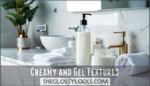 creamy and gel textures