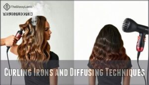 curling irons and diffusing techniques