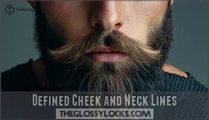 defined cheek and neck lines