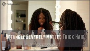 detangle severely matted thick hair