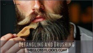 detangling and brushing