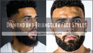 diamond and triangular face styles