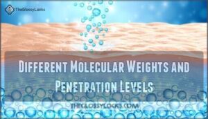 different molecular weights and penetration levels