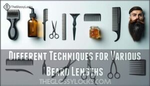 different techniques for various beard lengths
