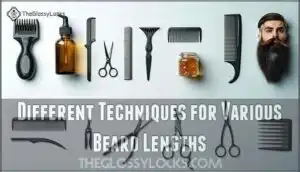 different techniques for various beard lengths