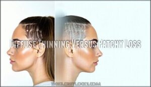 diffuse thinning versus patchy loss
