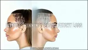 diffuse thinning versus patchy loss