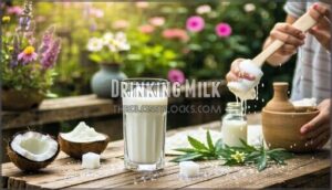 drinking milk