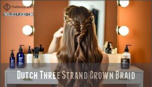 dutch three strand crown braid