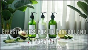 effectiveness for oil control and hydration