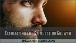 exfoliating and stimulating growth
