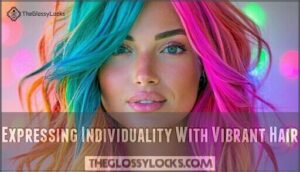 expressing individuality with vibrant hair