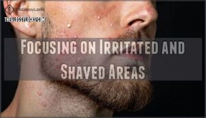 focusing on irritated and shaved areas